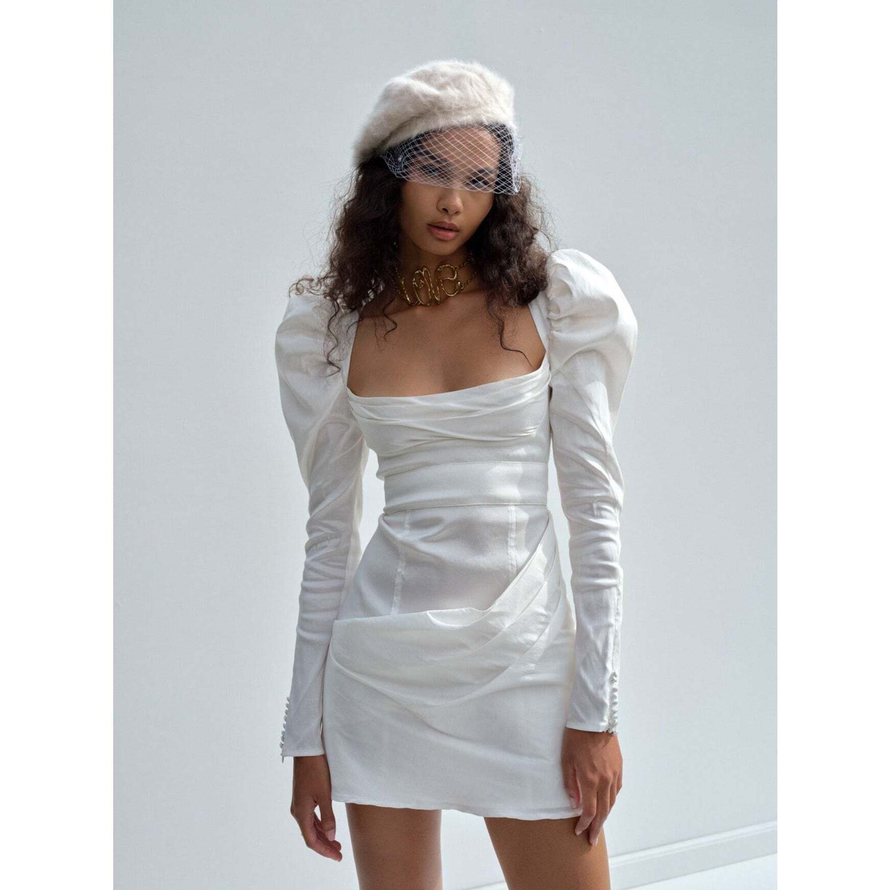 For Love & Lemons Etta Mini Dress Xxs / White